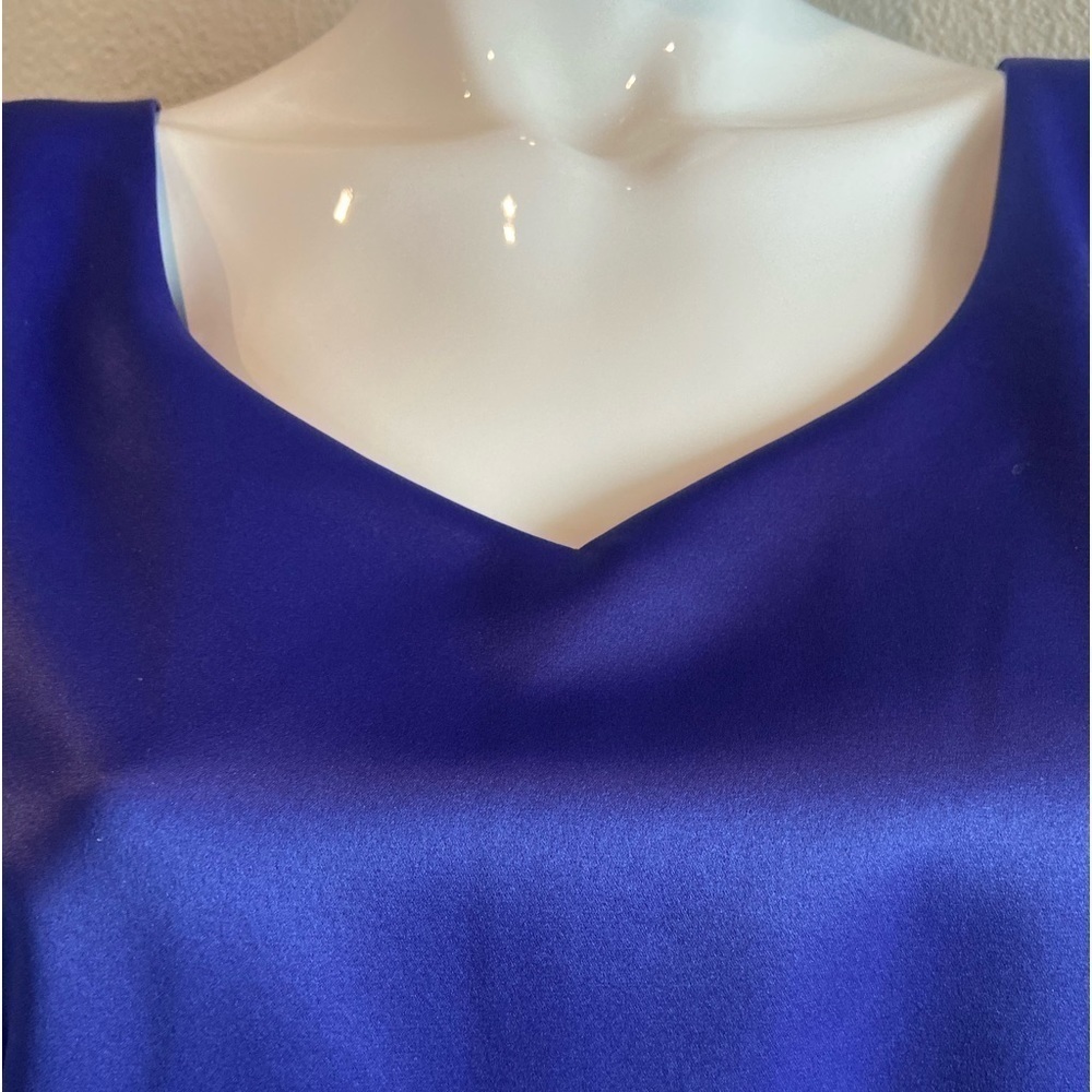Donna Morgan~Lovely Beaded Formal Maxi Dress~Back Zipper~Short Sleeve~Size 14 - Picture 3 of 14